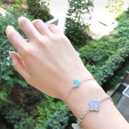 [⭐⭐JeweliWhal]SCHMETTERLING TÜRKIS SCHMETTERLING ARMBAND SILBER