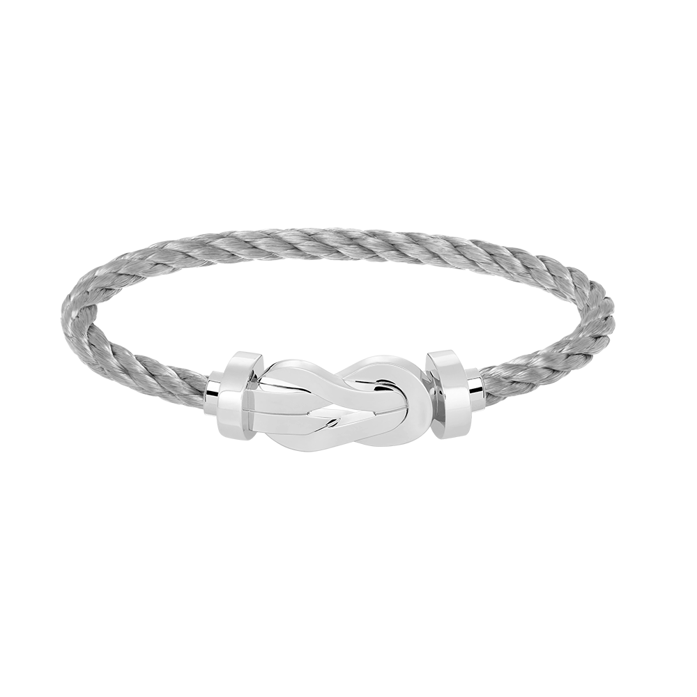 [⭐⭐JeweliWhal]CHANCE GROSSES SCHNALLEN-ARMBAND MIT 8 FIGUREN OHNE DIAMANTEN SILBER