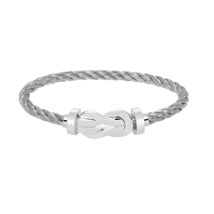 [⭐⭐JeweliWhal]CHANCE GROSSES SCHNALLEN-ARMBAND MIT 8 FIGUREN OHNE DIAMANTEN SILBER