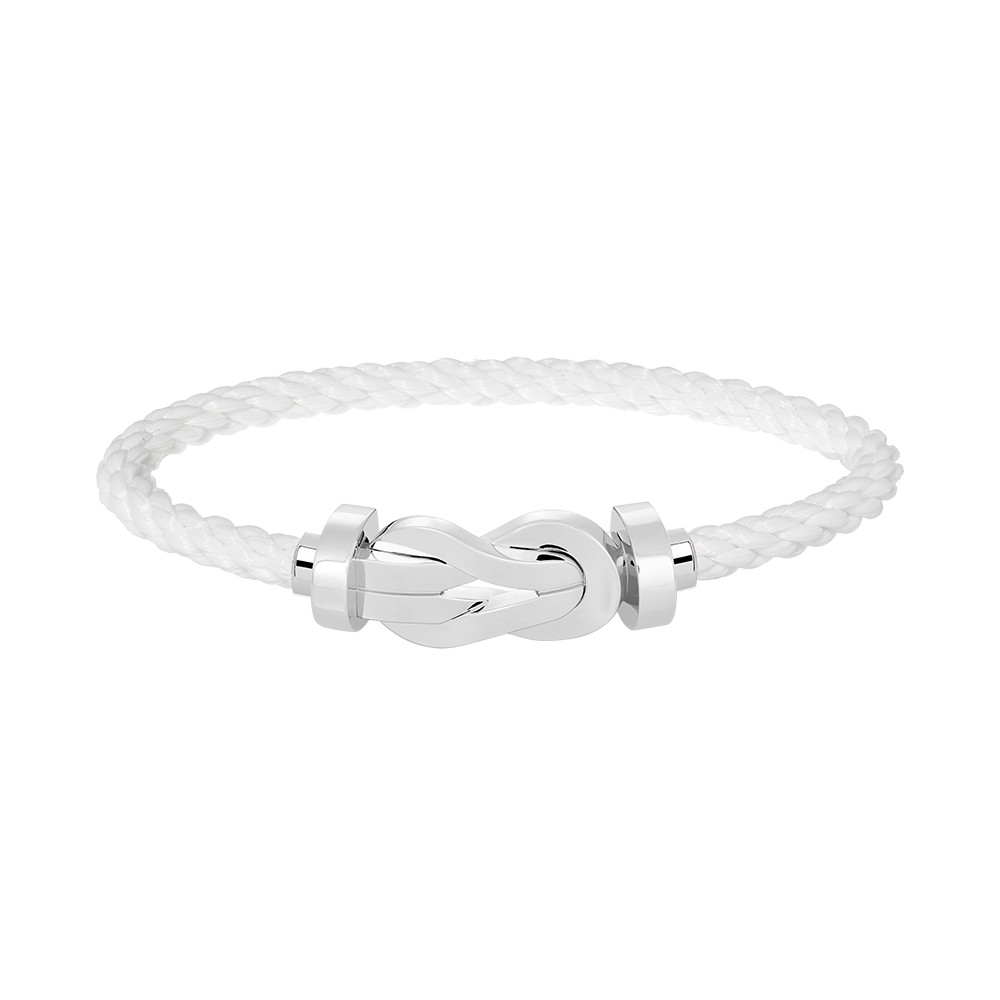 [⭐⭐JeweliWhal]CHANCE GROSSES SCHNALLEN-ARMBAND MIT 8 FIGUREN OHNE DIAMANTEN SILBER