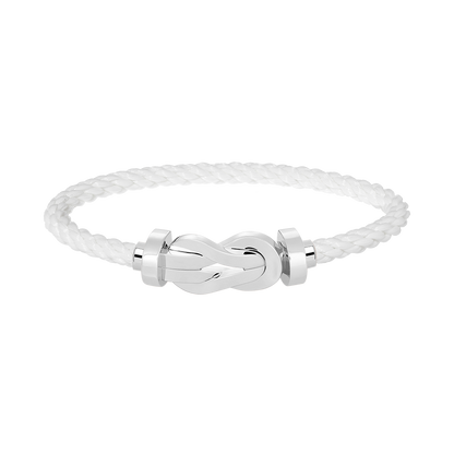 [⭐⭐JeweliWhal]CHANCE GROSSES SCHNALLEN-ARMBAND MIT 8 FIGUREN OHNE DIAMANTEN SILBER