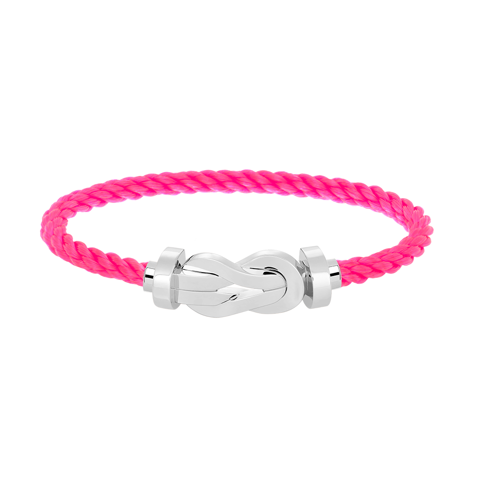 [⭐⭐JeweliWhal]CHANCE GROSSES SCHNALLEN-ARMBAND MIT 8 FIGUREN OHNE DIAMANTEN SILBER