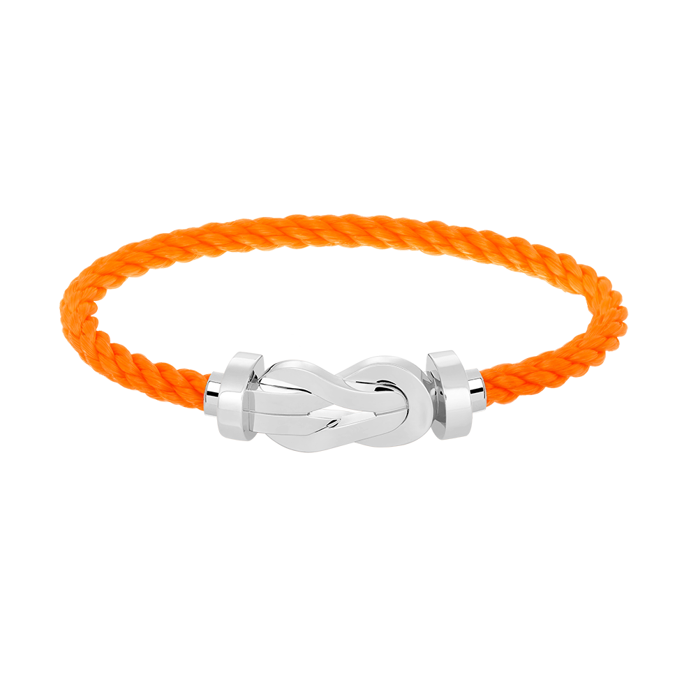 [⭐⭐JeweliWhal]CHANCE GROSSES SCHNALLEN-ARMBAND MIT 8 FIGUREN OHNE DIAMANTEN SILBER