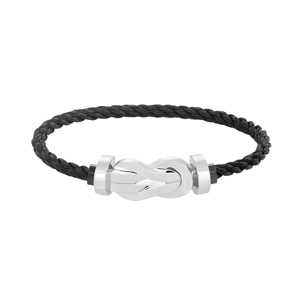 [⭐⭐JeweliWhal]CHANCE GROSSES SCHNALLEN-ARMBAND MIT 8 FIGUREN OHNE DIAMANTEN SILBER