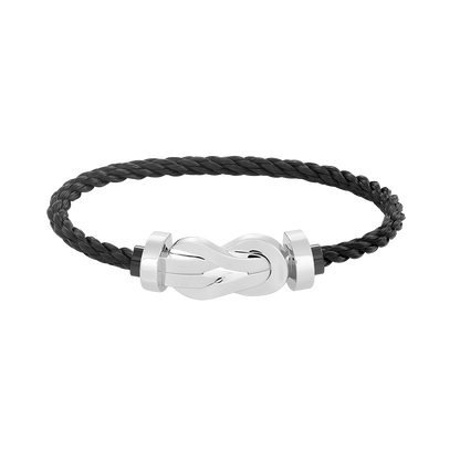 [⭐⭐JeweliWhal]CHANCE GROSSES SCHNALLEN-ARMBAND MIT 8 FIGUREN OHNE DIAMANTEN SILBER
