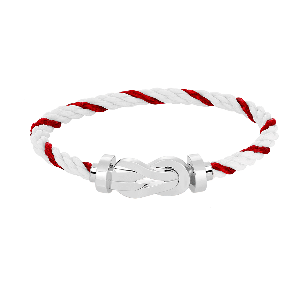 [⭐⭐JeweliWhal]CHANCE GROSSES SCHNALLEN-ARMBAND MIT 8 FIGUREN OHNE DIAMANTEN SILBER