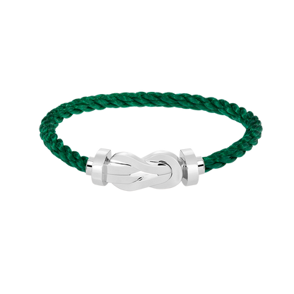 [⭐⭐JeweliWhal]CHANCE GROSSES SCHNALLEN-ARMBAND MIT 8 FIGUREN OHNE DIAMANTEN SILBER