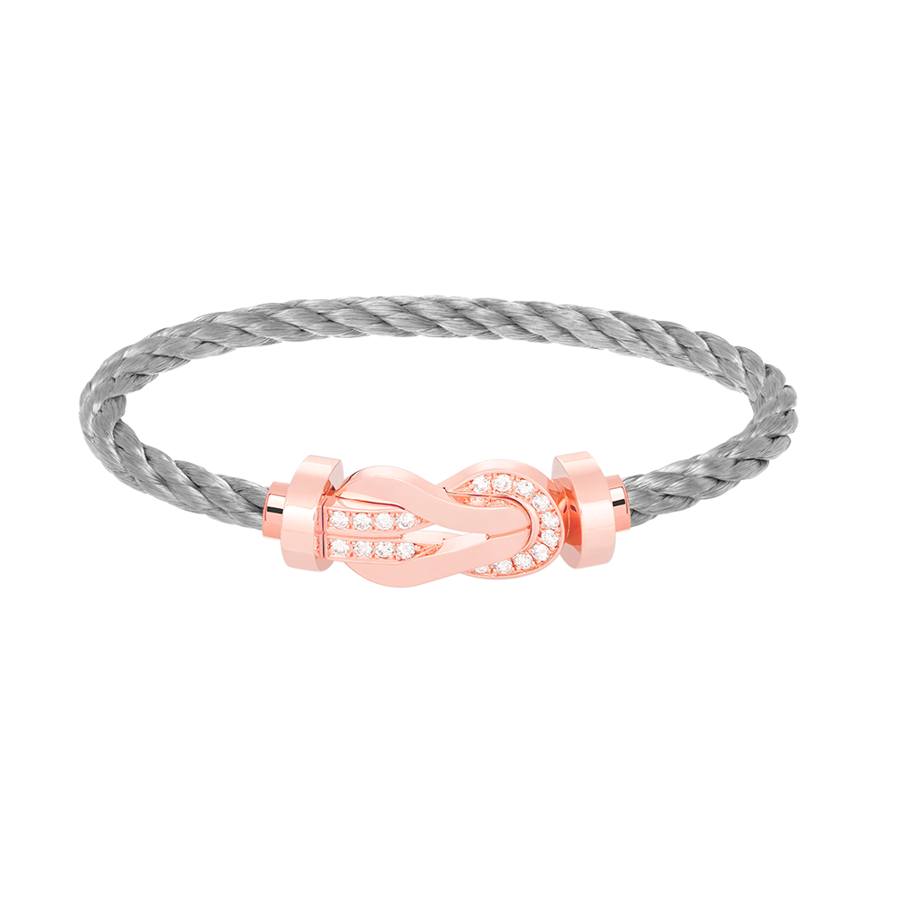 [⭐⭐JeweliWhal]CHANCE GROSSES 8-FIGUREN-ARMBAND MIT HALBDIAMANT-SCHNALLE ROSÉGOLD