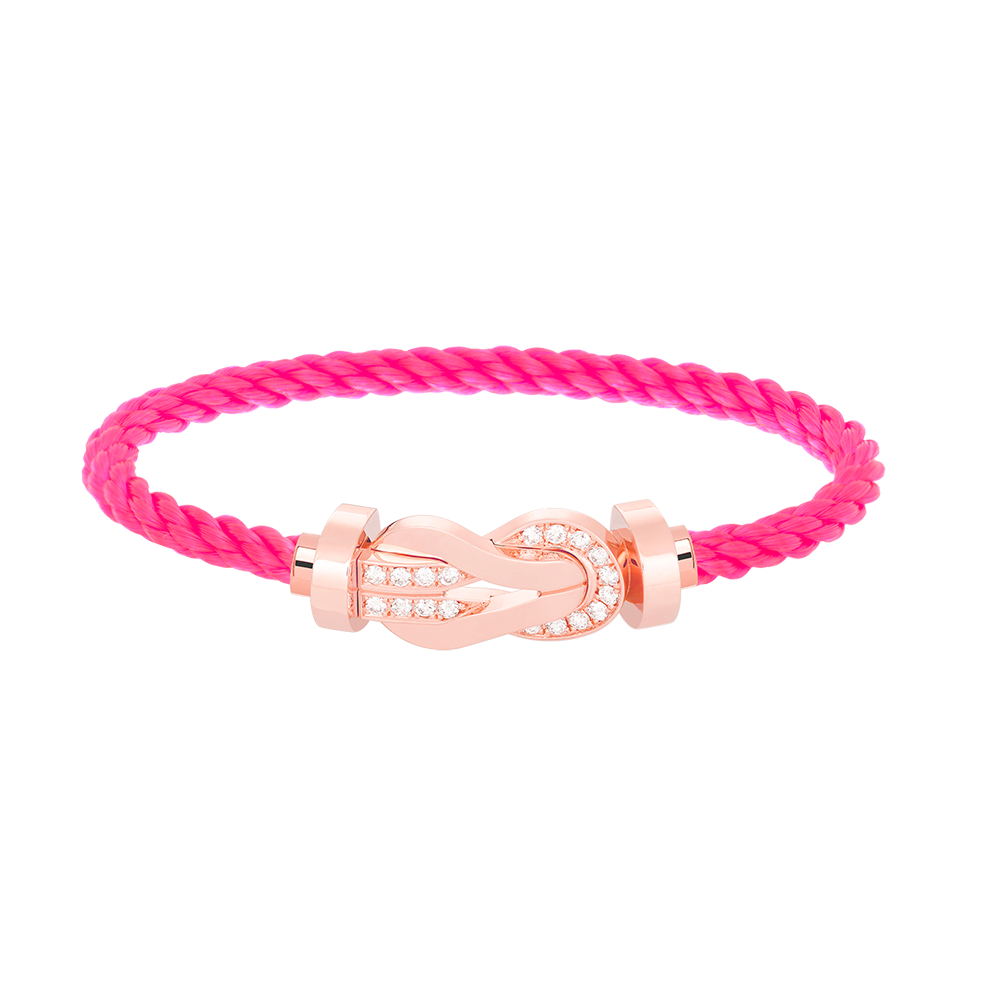 [⭐⭐JeweliWhal]CHANCE GROSSES 8-FIGUREN-ARMBAND MIT HALBDIAMANT-SCHNALLE ROSÉGOLD