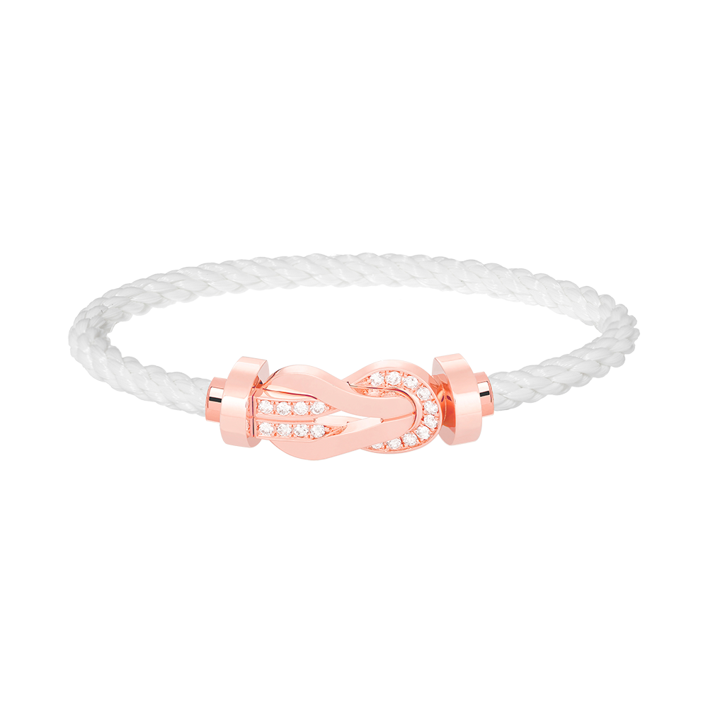 [⭐⭐JeweliWhal]CHANCE GROSSES 8-FIGUREN-ARMBAND MIT HALBDIAMANT-SCHNALLE ROSÉGOLD