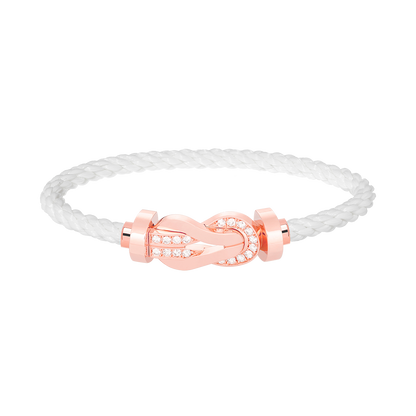 [⭐⭐JeweliWhal]CHANCE GROSSES 8-FIGUREN-ARMBAND MIT HALBDIAMANT-SCHNALLE ROSÉGOLD