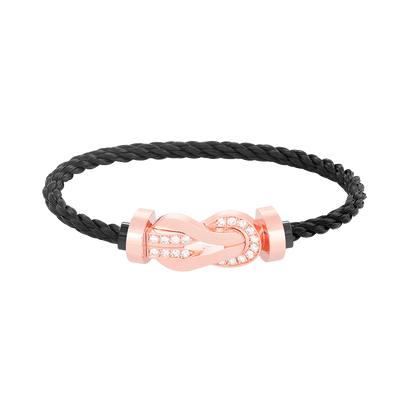 [⭐⭐JeweliWhal]CHANCE GROSSES 8-FIGUREN-ARMBAND MIT HALBDIAMANT-SCHNALLE ROSÉGOLD