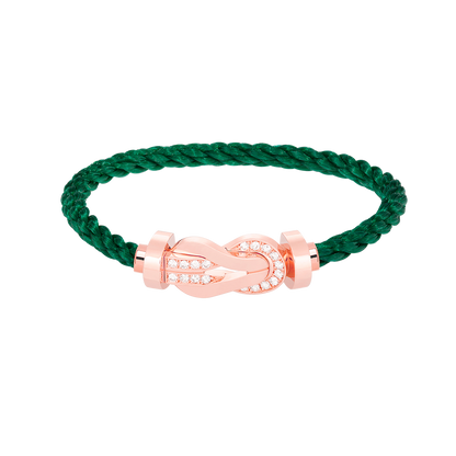[⭐⭐JeweliWhal]CHANCE GROSSES 8-FIGUREN-ARMBAND MIT HALBDIAMANT-SCHNALLE ROSÉGOLD