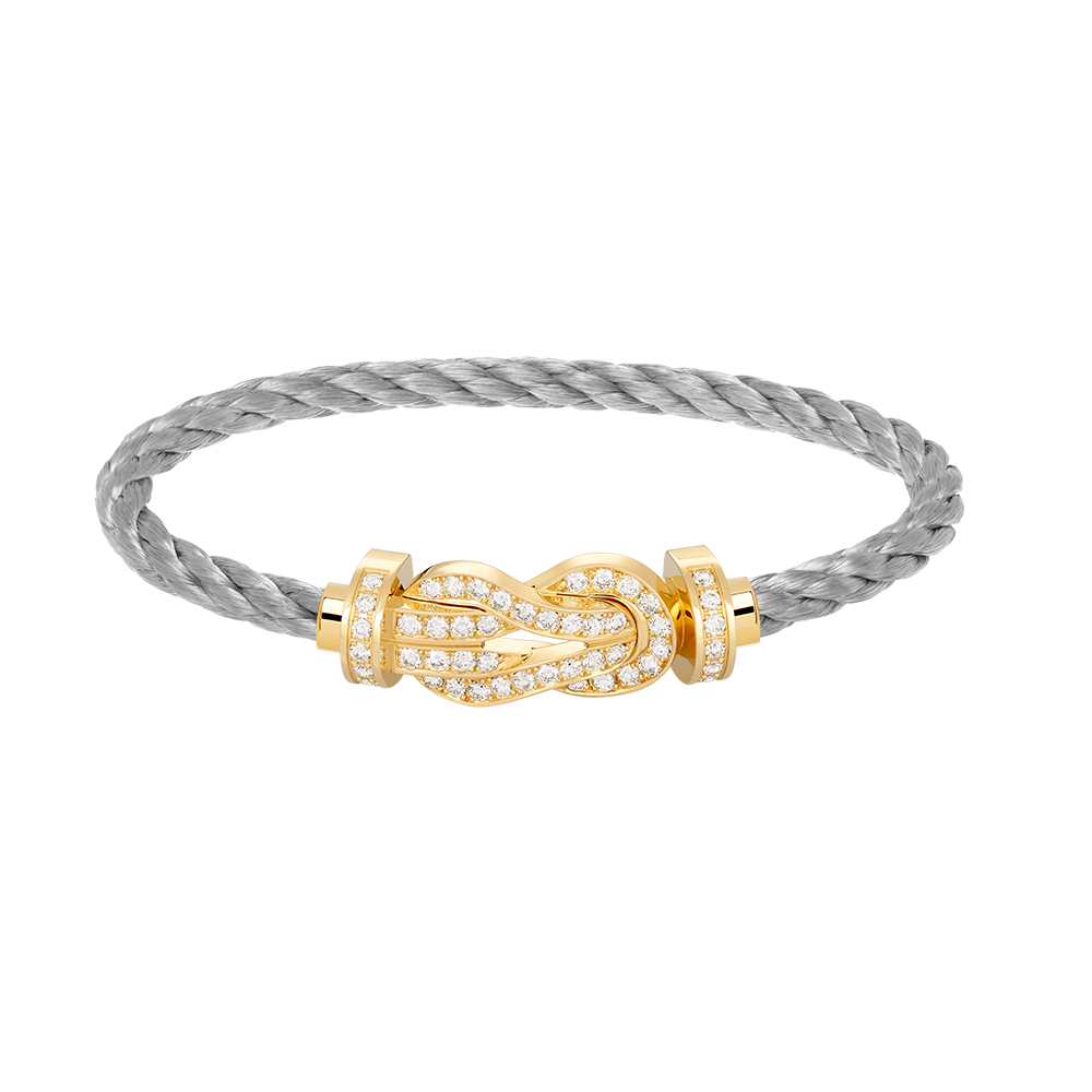 [⭐⭐JeweliWhal]CHANCE GROSSES 8-FIGUREN-SCHNALLEN-ARMBAND MIT VOLLBESATZ GOLD