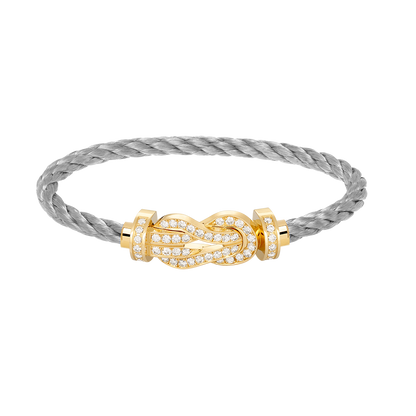 [⭐⭐JeweliWhal]CHANCE GROSSES 8-FIGUREN-SCHNALLEN-ARMBAND MIT VOLLBESATZ GOLD