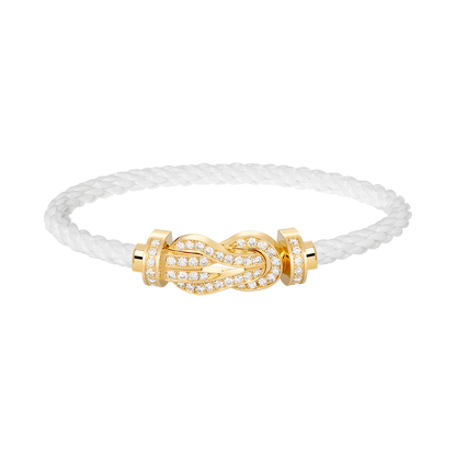 [⭐⭐JeweliWhal]CHANCE GROSSES 8-FIGUREN-SCHNALLEN-ARMBAND MIT VOLLBESATZ GOLD