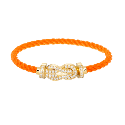[⭐⭐JeweliWhal]CHANCE GROSSES 8-FIGUREN-SCHNALLEN-ARMBAND MIT VOLLBESATZ GOLD