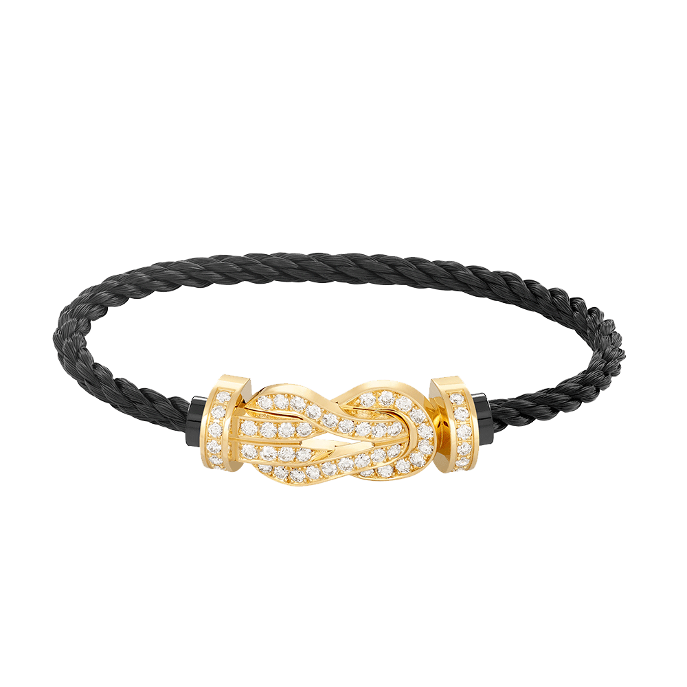[⭐⭐JeweliWhal]CHANCE GROSSES 8-FIGUREN-SCHNALLEN-ARMBAND MIT VOLLBESATZ GOLD