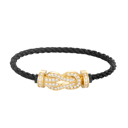 [⭐⭐JeweliWhal]CHANCE GROSSES 8-FIGUREN-SCHNALLEN-ARMBAND MIT VOLLBESATZ GOLD
