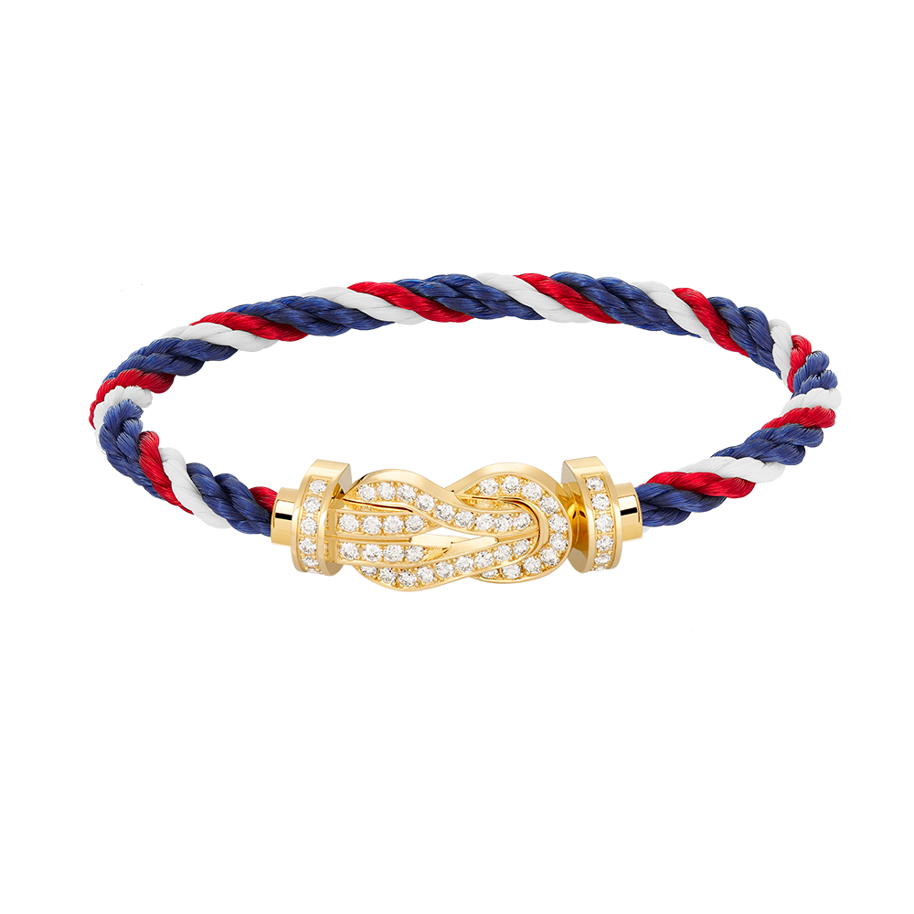 [⭐⭐JeweliWhal]CHANCE GROSSES 8-FIGUREN-SCHNALLEN-ARMBAND MIT VOLLBESATZ GOLD
