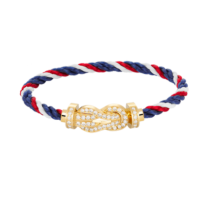 [⭐⭐JeweliWhal]CHANCE GROSSES 8-FIGUREN-SCHNALLEN-ARMBAND MIT VOLLBESATZ GOLD