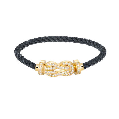 [⭐⭐JeweliWhal]CHANCE GROSSES 8-FIGUREN-SCHNALLEN-ARMBAND MIT VOLLBESATZ GOLD