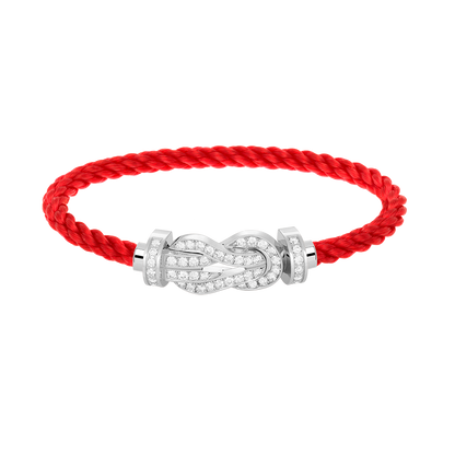 [⭐⭐JeweliWhal]CHANCE GROSSE SCHNALLEN-ARMBAND MIT 8 FIGUREN UND VOLLDIAMANTEN SILBER
