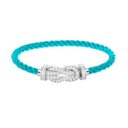 [⭐⭐JeweliWhal]CHANCE GROSSE SCHNALLEN-ARMBAND MIT 8 FIGUREN UND VOLLDIAMANTEN SILBER