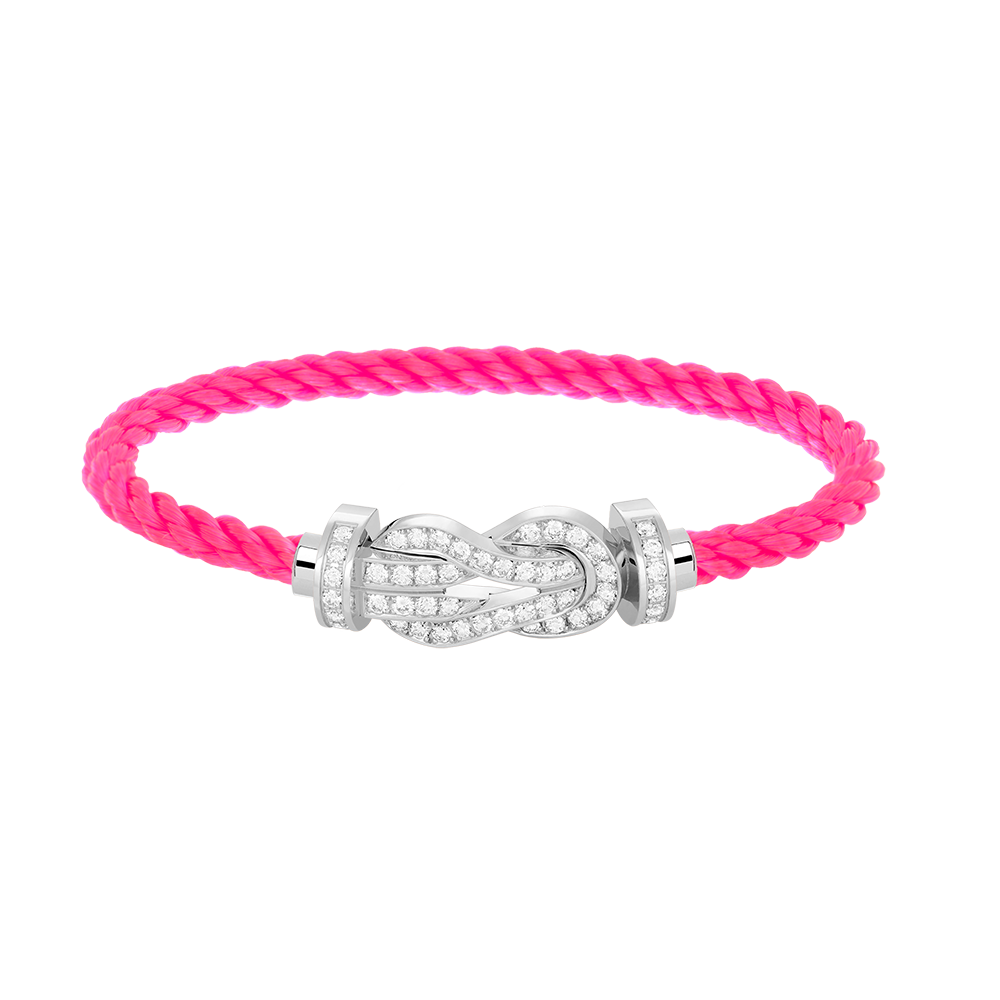 [⭐⭐JeweliWhal]CHANCE GROSSE SCHNALLEN-ARMBAND MIT 8 FIGUREN UND VOLLDIAMANTEN SILBER