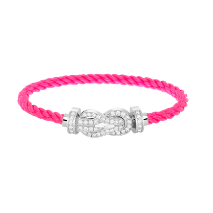 [⭐⭐JeweliWhal]CHANCE GROSSE SCHNALLEN-ARMBAND MIT 8 FIGUREN UND VOLLDIAMANTEN SILBER
