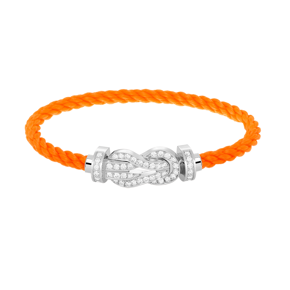 [⭐⭐JeweliWhal]CHANCE GROSSE SCHNALLEN-ARMBAND MIT 8 FIGUREN UND VOLLDIAMANTEN SILBER