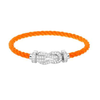[⭐⭐JeweliWhal]CHANCE GROSSE SCHNALLEN-ARMBAND MIT 8 FIGUREN UND VOLLDIAMANTEN SILBER