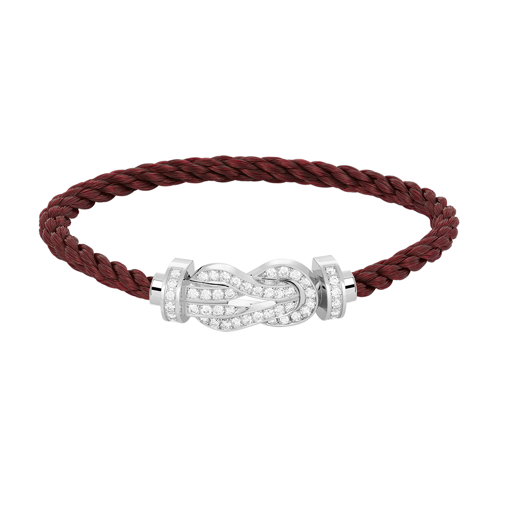 [⭐⭐JeweliWhal]CHANCE GROSSE SCHNALLEN-ARMBAND MIT 8 FIGUREN UND VOLLDIAMANTEN SILBER