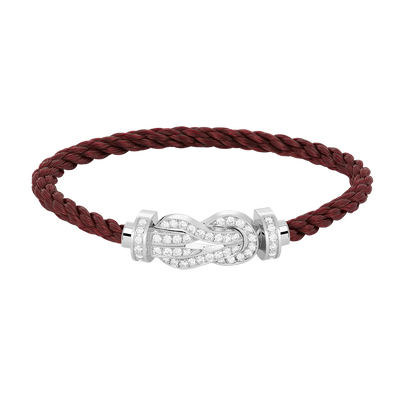 [⭐⭐JeweliWhal]CHANCE GROSSE SCHNALLEN-ARMBAND MIT 8 FIGUREN UND VOLLDIAMANTEN SILBER