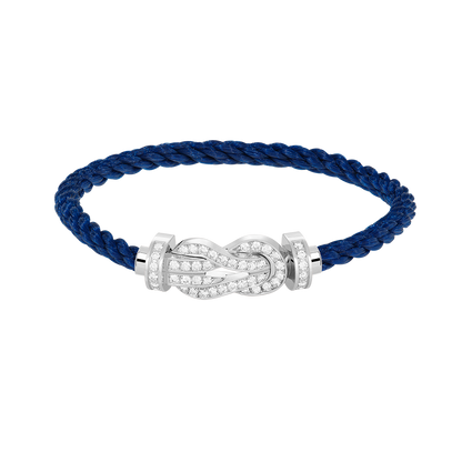 [⭐⭐JeweliWhal]CHANCE GROSSE SCHNALLEN-ARMBAND MIT 8 FIGUREN UND VOLLDIAMANTEN SILBER