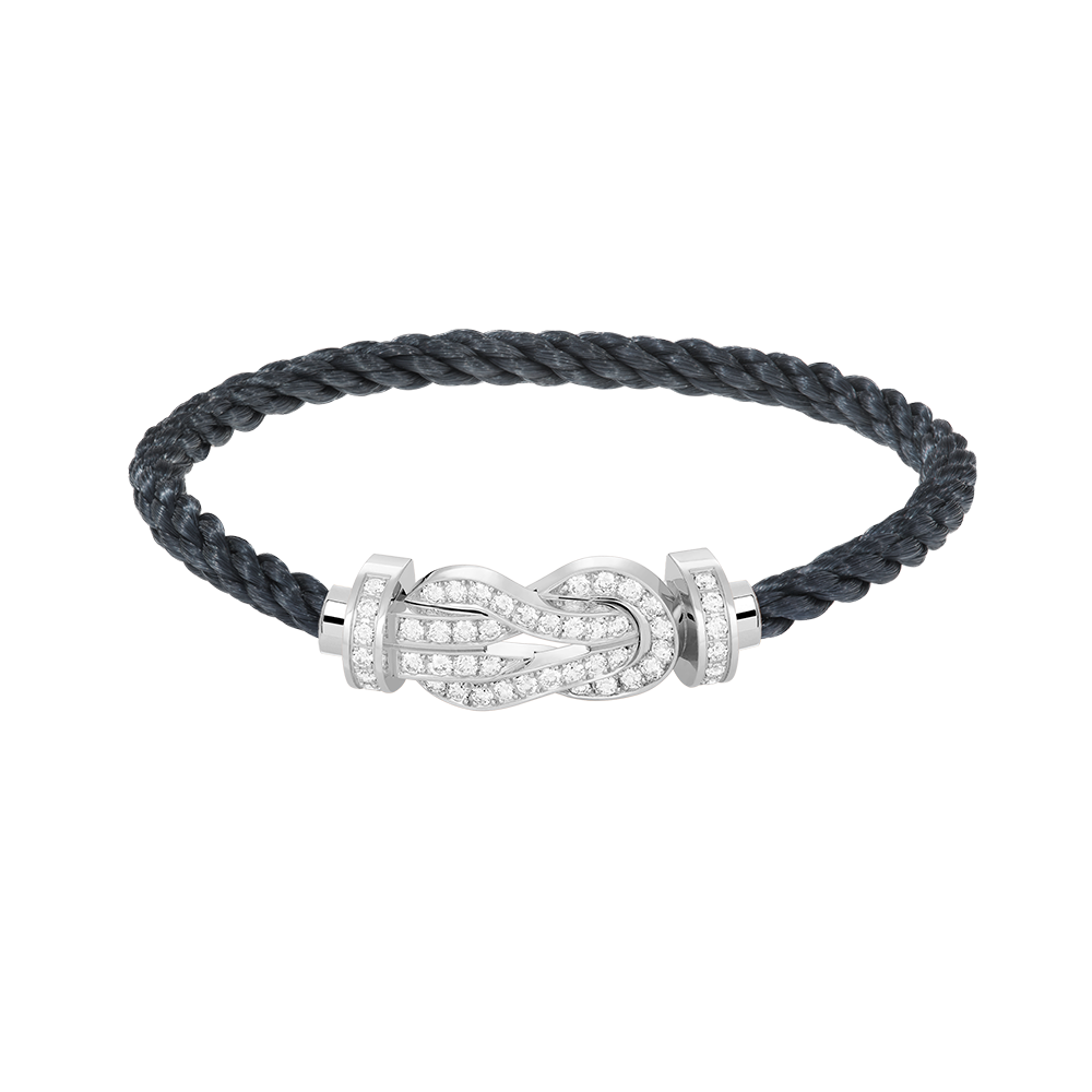 [⭐⭐JeweliWhal]CHANCE GROSSE SCHNALLEN-ARMBAND MIT 8 FIGUREN UND VOLLDIAMANTEN SILBER