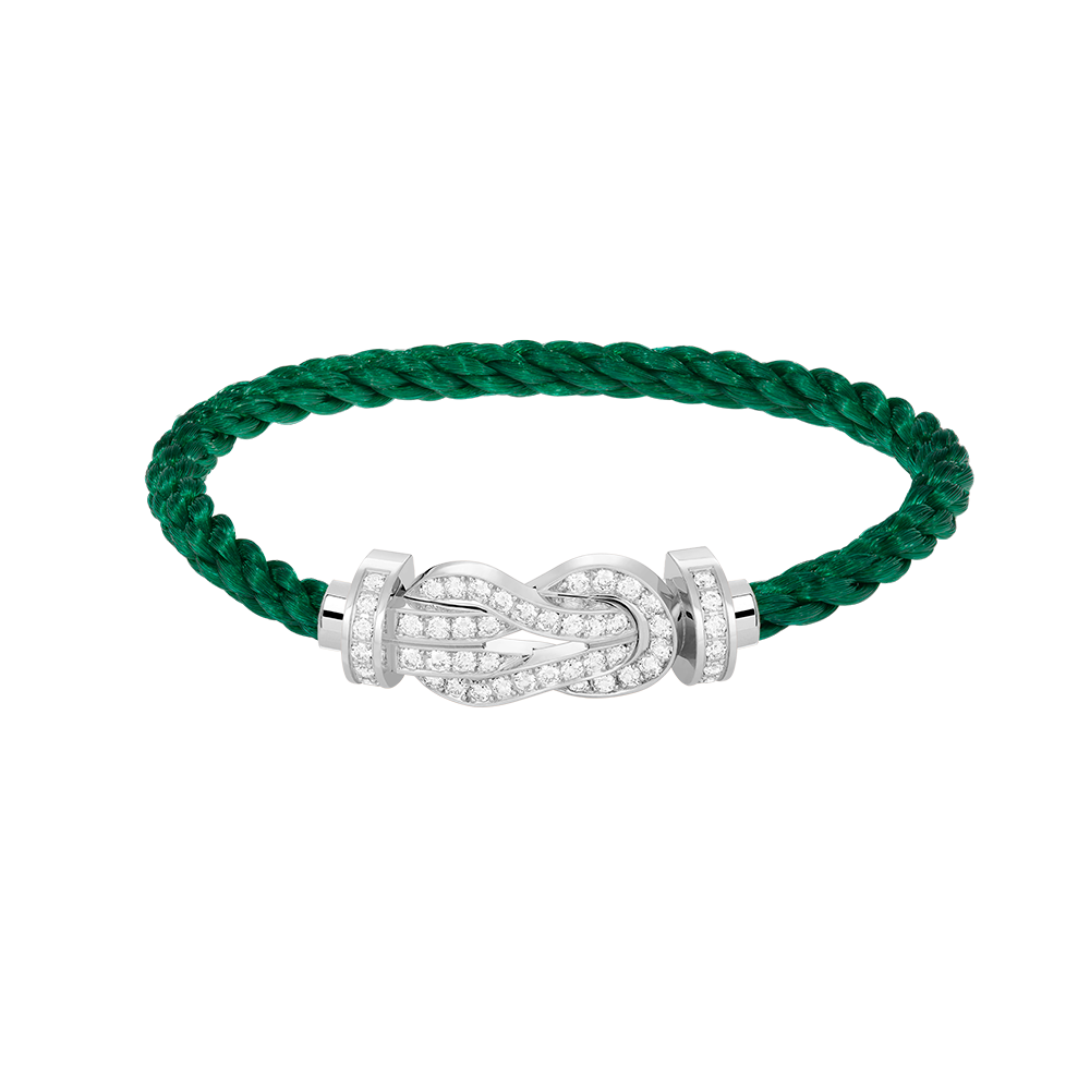 [⭐⭐JeweliWhal]CHANCE GROSSE SCHNALLEN-ARMBAND MIT 8 FIGUREN UND VOLLDIAMANTEN SILBER