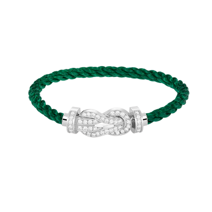 [⭐⭐JeweliWhal]CHANCE GROSSE SCHNALLEN-ARMBAND MIT 8 FIGUREN UND VOLLDIAMANTEN SILBER