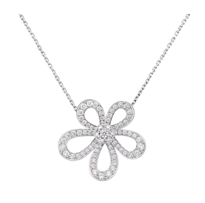 [⭐⭐JeweliWhal]FLOWERLACE NECKLACE FULL DIAMONDS