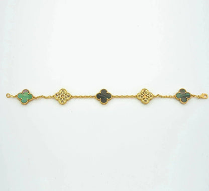 [⭐⭐JeweliWhal] CLOVER 5 MOTIF GRAY MOP BRACELET COLLECTION