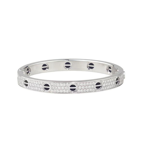 [⭐⭐JeweliWhal]LOVE BRACELET 6.1MM DIAMOND-PAVED CERAMIC