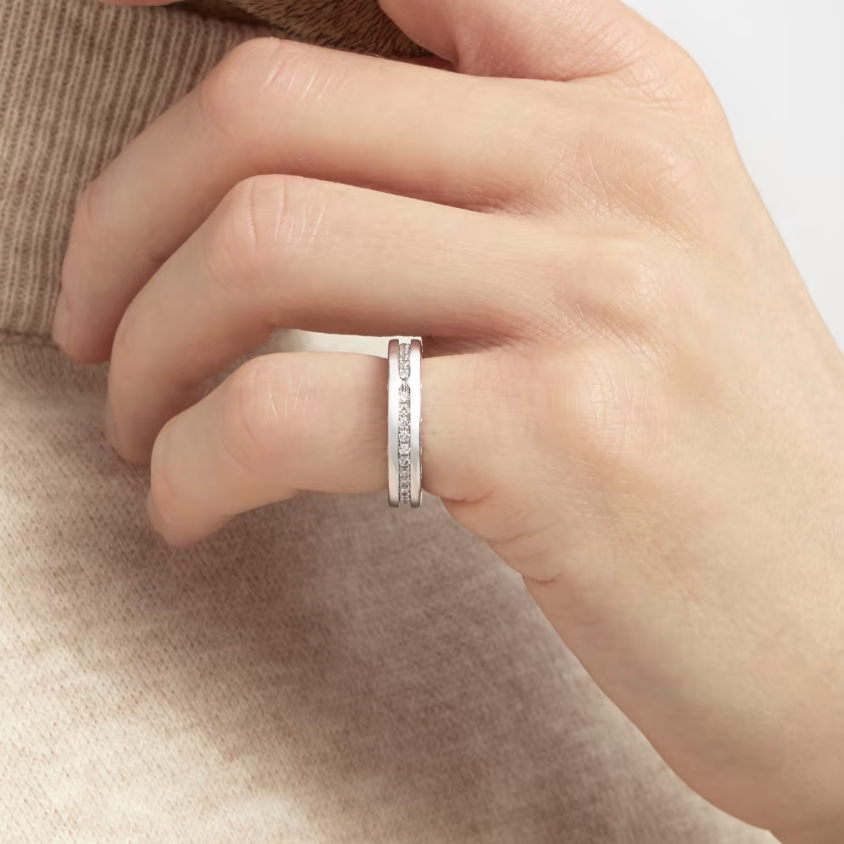 [⭐⭐JeweliWhal]ZERO 1 ONE-BAND PAVED DIAMONDS ON THE SPIRAL RING