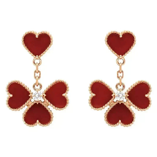 [⭐⭐JeweliWhal]SWEET CLOVER CARNELIAN EARRINGS