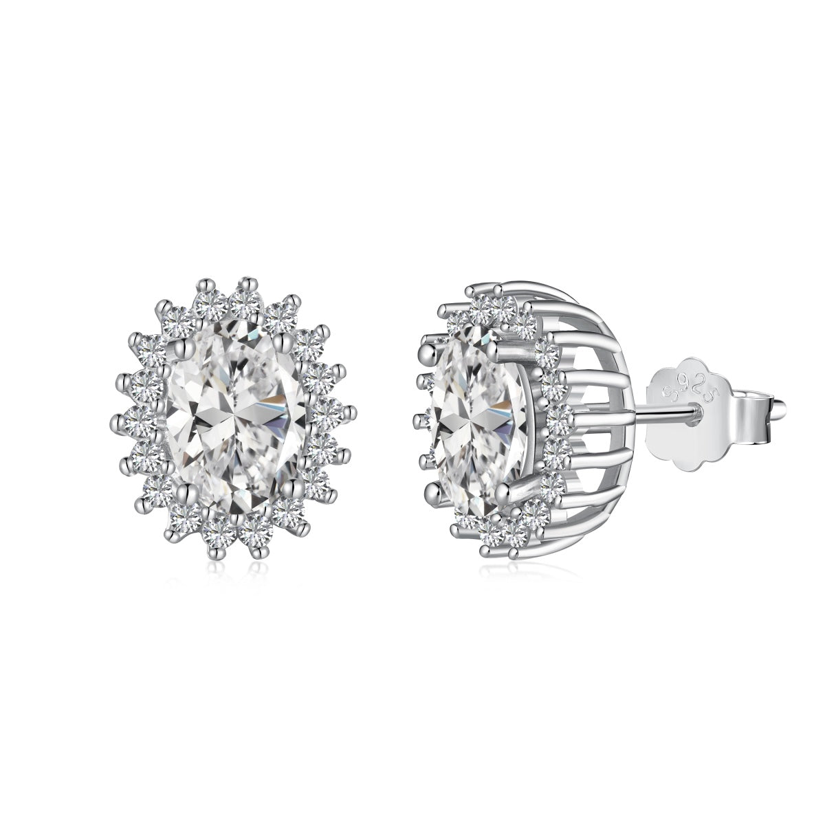 [Manual]Delicate Radiant Oval Cut Daily Earrings