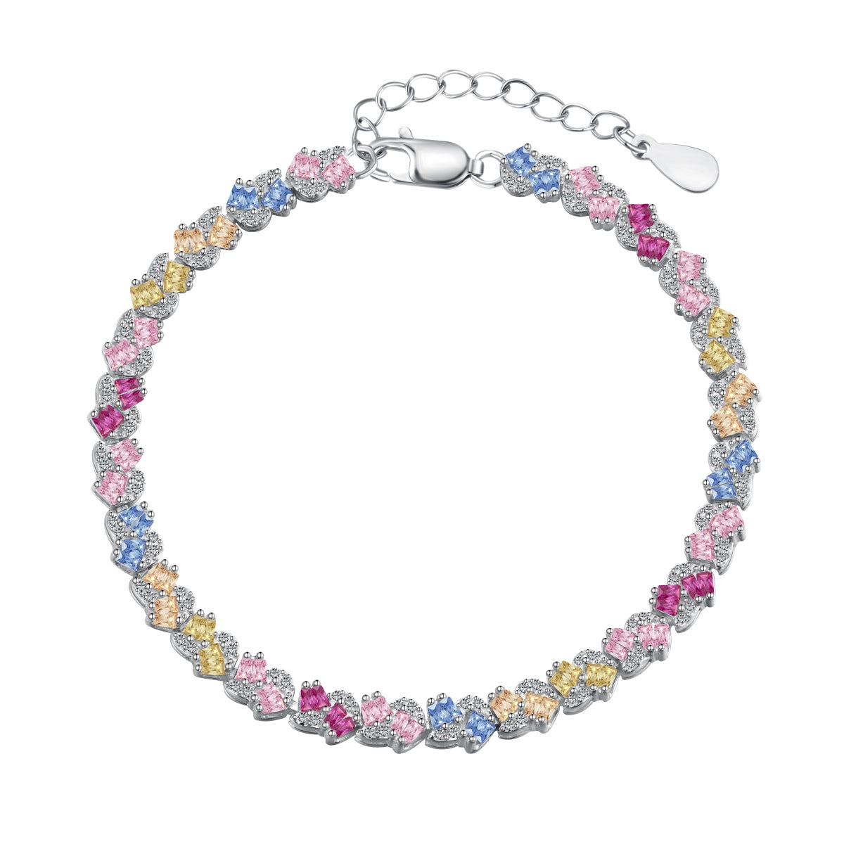 [Manual]Ornate Colorful Flower Shape Party Bracelet