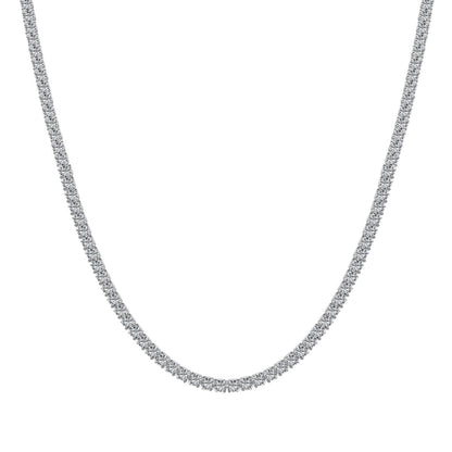 [Manual]Delicate Round Shape Tennis Necklace