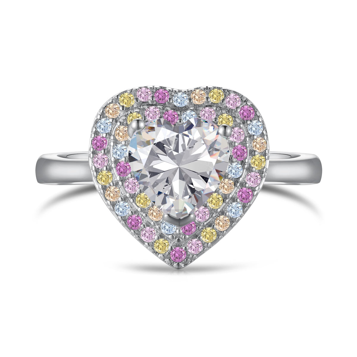 [Manual]Delicate Ebullient Heart Shape Wedding Ring