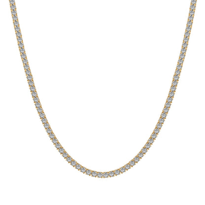 [Manual]Delicate Round Shape Tennis Necklace
