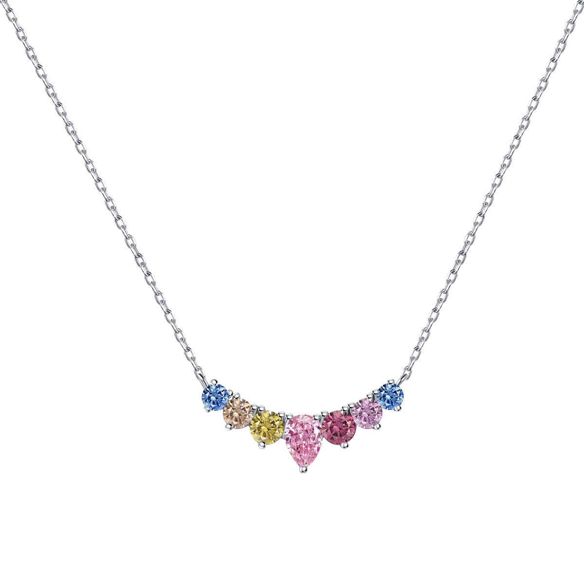[Manual]Dainty Colorful Heart Necklace