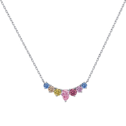 [Manual]Dainty Colorful Heart Necklace